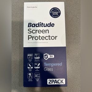 iPhone 14 tempered glass screen protector 2 pack. New never opened.